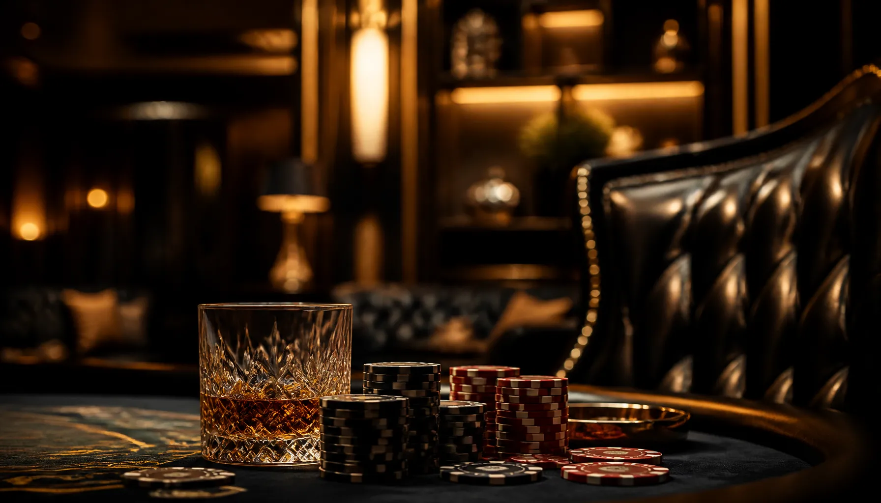 Ornate golden treasure chest overflowing with gleaming coins on a dark velvet surface with warm cinematic lighting