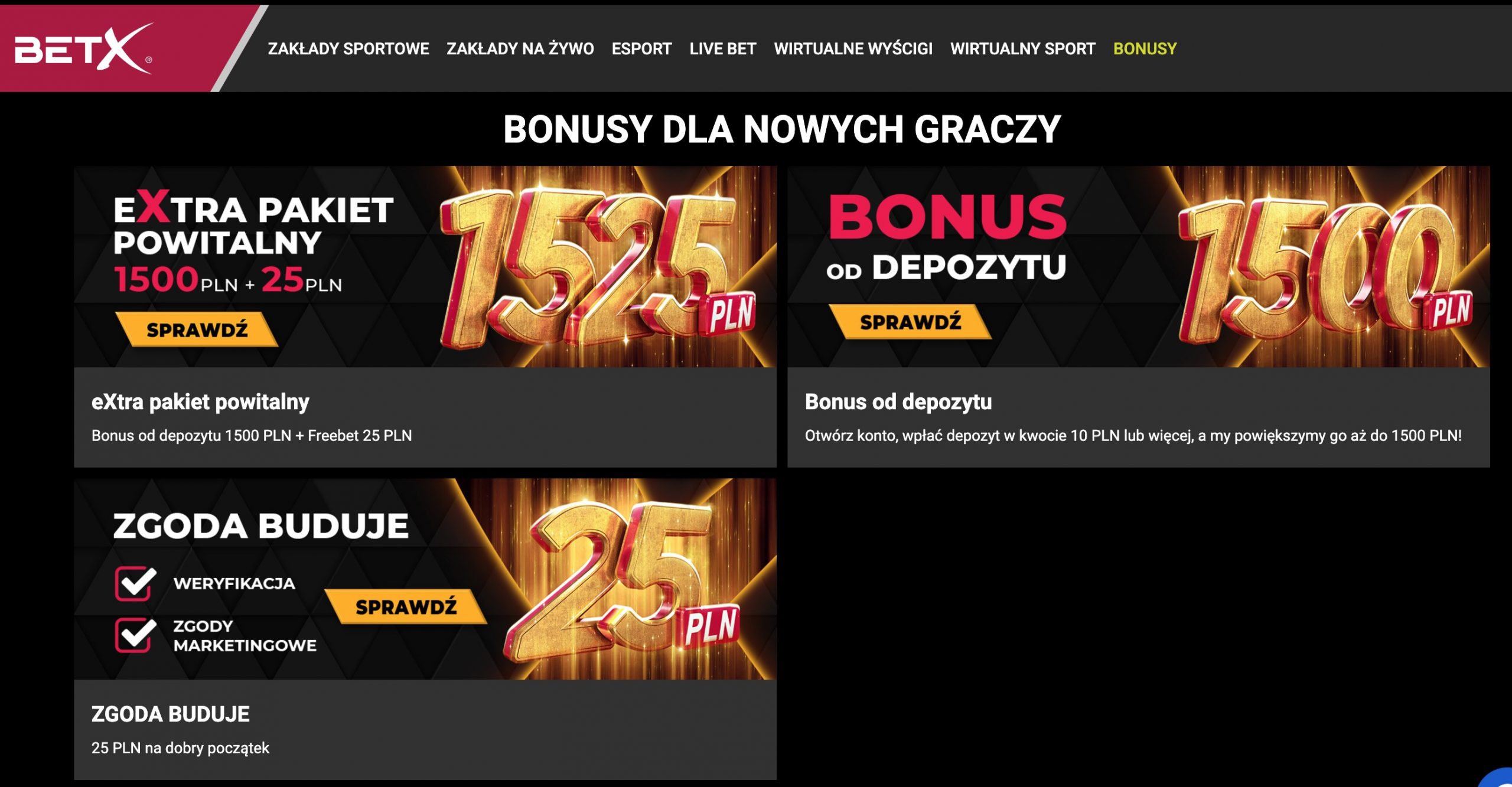 BetX bonus