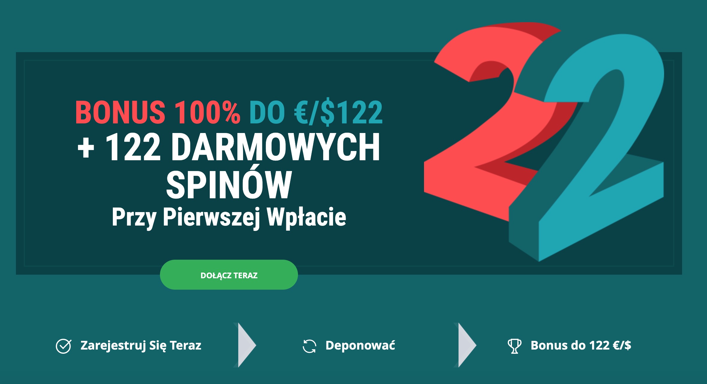 22Bet bonus przy pierwszej wplacie pl
