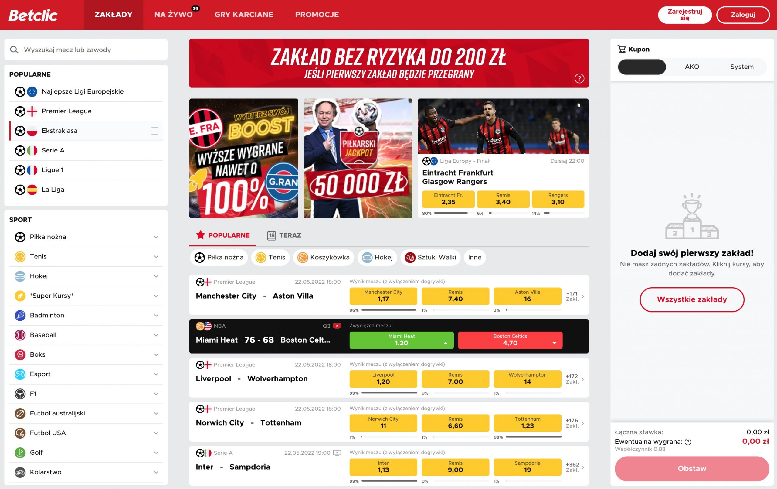 Betclic zaklady bez ryzyka